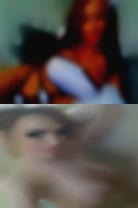 Naked looking woman plays piano.